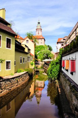 Çek Cumhuriyeti 'nin eski Cesky Krumlov kasabasına bakış