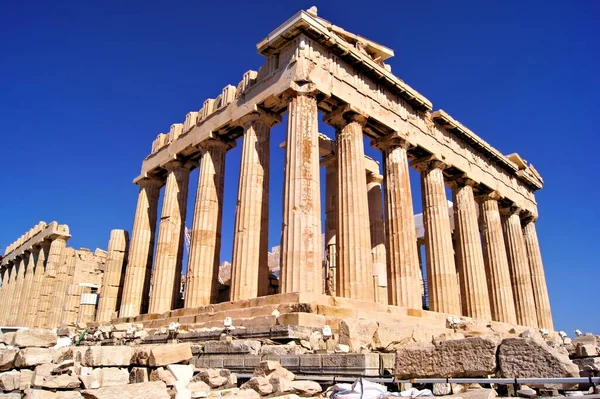 Antiguo Partenón Acrópolis Atenas Grecia — Foto de Stock