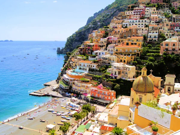 Pohled Město Positano Amalfi Coast Itálie — Stock fotografie