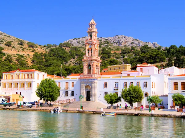 Das Kloster Von Panormitis Auf Der Griechischen Insel Symi — Stockfoto