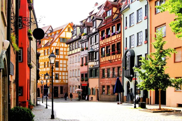 Fachwerkhäuser Der Altstadt Nürnberg Deutschland — Stockfoto