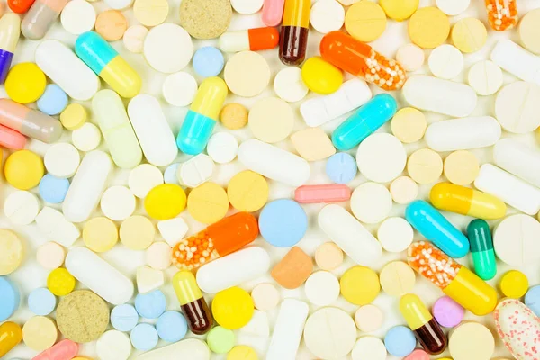 Medicine Top View Background Assortment Colorful Pills — Stock Photo, Image