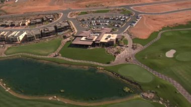 Göl ile çöl ders clubhouse havadan çekim
