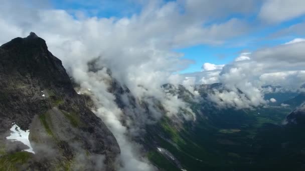 Flygbilder vacker natur norge — Stockvideo