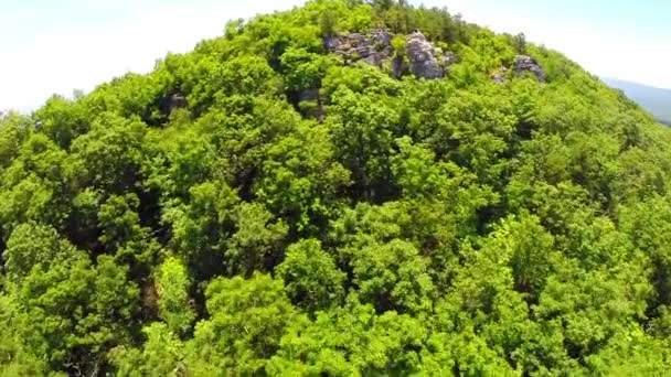Luchtfoto shenandoah vallei blue ridge mountains — Stockvideo