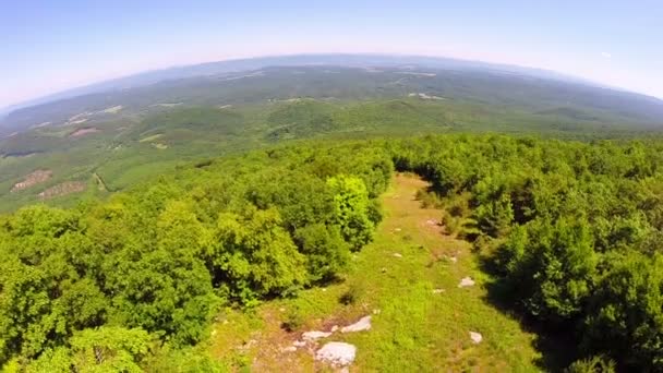 Aerial shenandoah valley blue ridge mountains — Stock Video