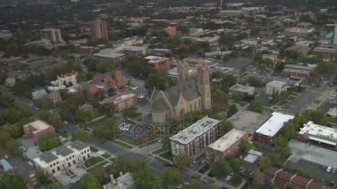 downtown salt lake city sunset ve katedral hava atış