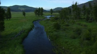 Yeşil Vadi Nehri ile havadan çekim