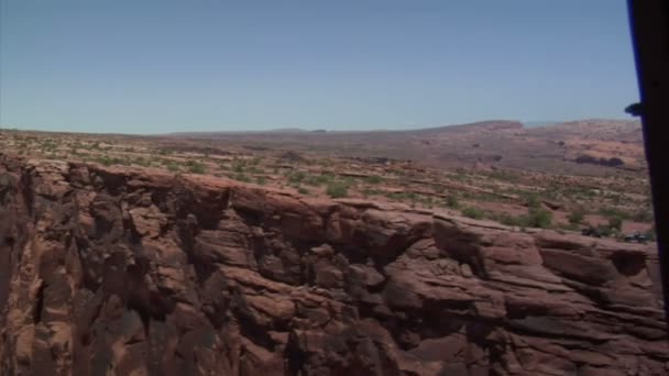 Légi felvétel Redrock mountainbike Moab, Utah — Stock videók