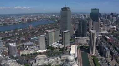 Boston şehir arial görünümü