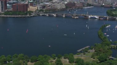 Boston şehir arial görünümü