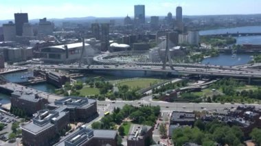 Boston şehir arial görünümü