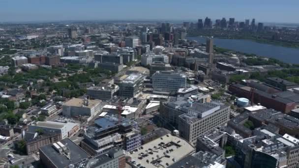 Vista de Boston ciudad arial — Vídeos de Stock