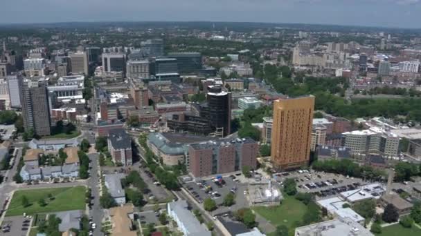 Vista de Boston ciudad arial — Vídeo de stock