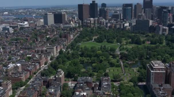 Boston arial stadsutsikt — Stockvideo