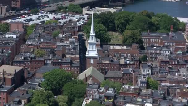 Boston cidade vista arial — Vídeo de Stock