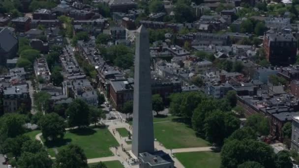 Vista de Boston ciudad arial — Vídeo de stock
