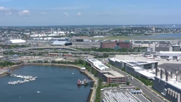 Boston cidade vista arial — Vídeo de Stock