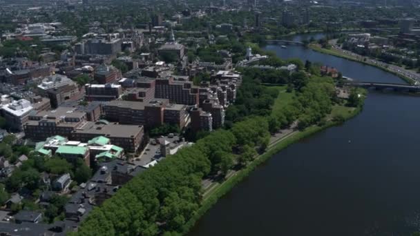 Boston arial stadsutsikt — Stockvideo