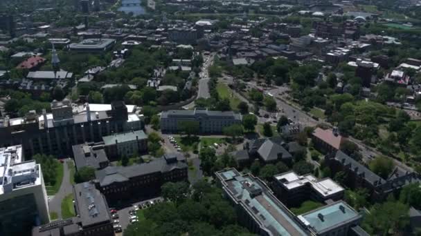 Vista de Boston ciudad arial — Vídeo de stock