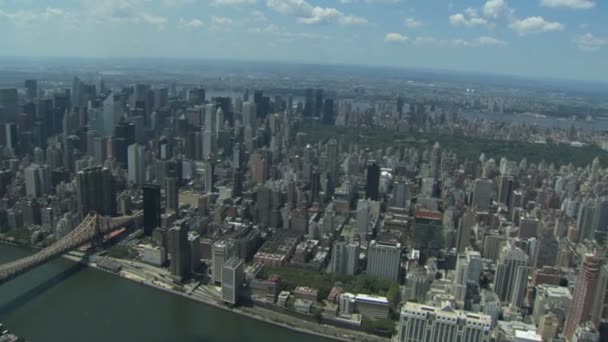 Вид с воздуха Нью-Йорка — стоковое видео
