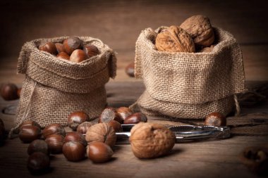 Ceviz ve fındık çuval bezi çanta.