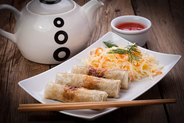 Fried Chinese Spring rolls. — Stock Photo, Image