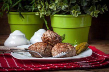 köfte maydanoz ile.