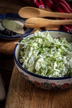 lahana ve dere otu salatası.