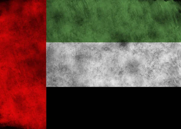 グランジ アラブ首長国連邦の旗. — ストック写真