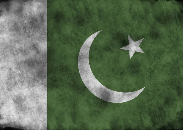 Vlajka Pákistánu grunge. — Stock fotografie