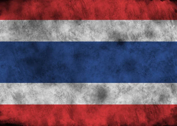Grunge 泰国国旗. — 图库照片
