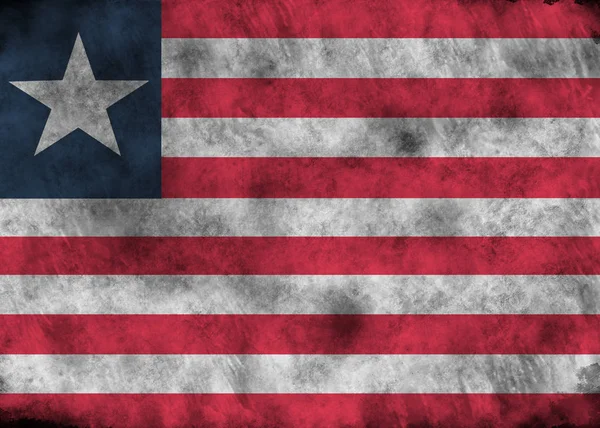 Grunge Liberya bayrağı.