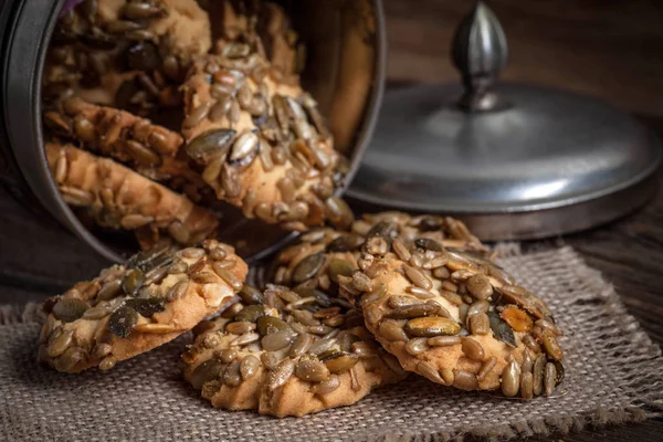 Cookies med pumpafrön. — Stockfoto