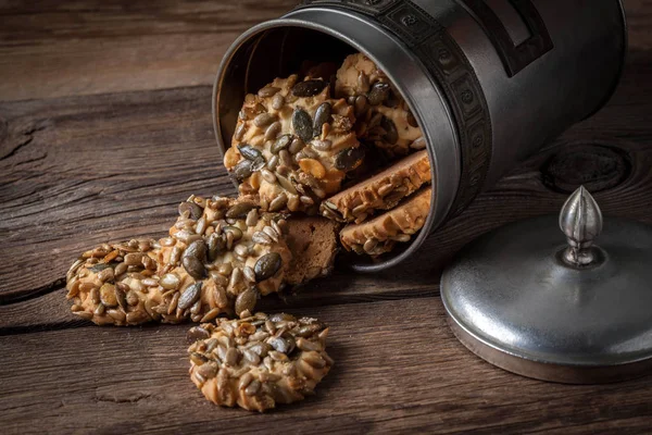 Cookies med pumpafrön. — Stockfoto
