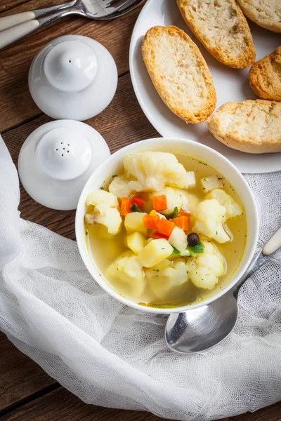 Miska zupa minestrone. — Zdjęcie stockowe