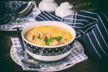 Taşlıklar arpa ve tavuk çorbası.