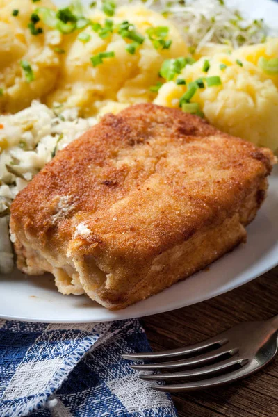 Fried fish fillet of cod. — Stock Photo, Image