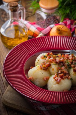 Patates köfte pastırma ile.