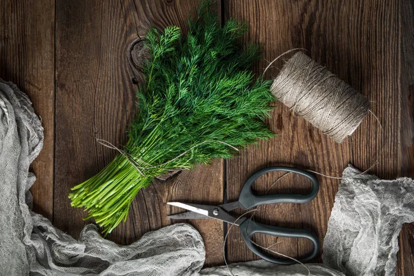 Taze dereotu. Bahçe otlar.