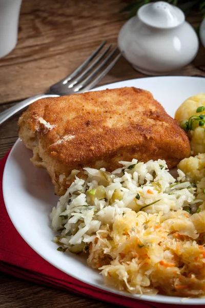 Fried fish fillet of cod. — Stock Photo, Image