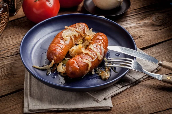 soğan Kızarmış sosis.