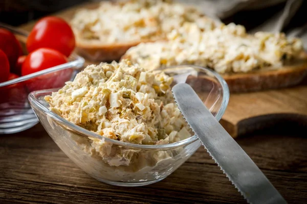 Makrill fisk pasta. — Stockfoto