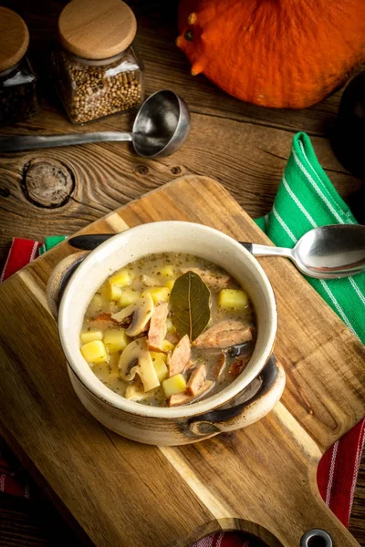 Кислий суп з житнього борошна . — стокове фото