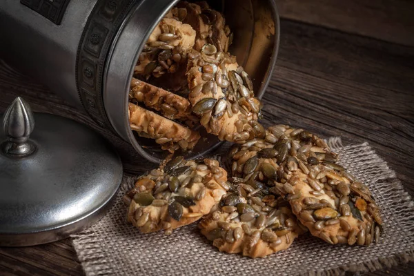 Cookies med pumpafrön. — Stockfoto