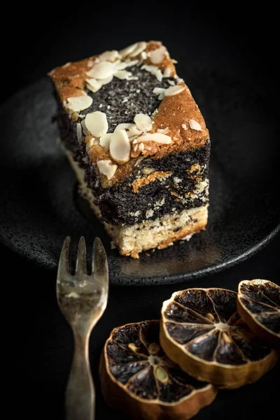 Poppy seed cake. — Stock Photo, Image