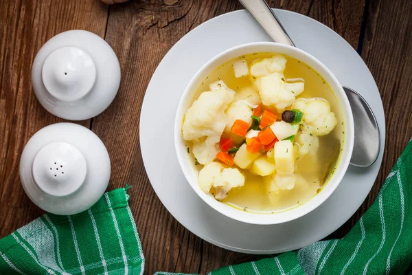 Miska zupa minestrone. — Zdjęcie stockowe