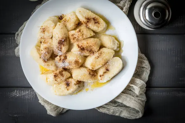 Albóndigas Perezosas Con Canela Azúcar Luz Oscura — Foto de Stock