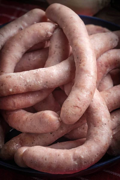 Boiled white sausages. — Stock Photo, Image