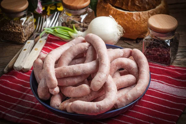 Gekochte Weißwürste. — Stockfoto